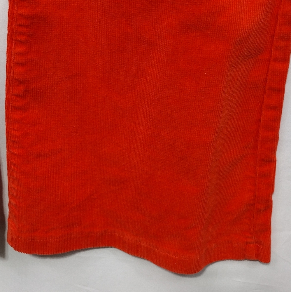 NWT Edikted Corduroy High Rise Pants Womens M Orange Bobo Retro 90s Y2K Casual - Picture 4 of 9